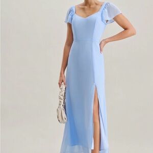 Elegant Light Blue Evening Dress